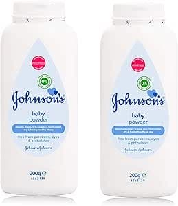 Johnson's Baby Johnson's Baby Talc, Multipack of 2 | Clinically proven talc for newborn's delicate skin | Leaves skin soft and smooth | 2x200g