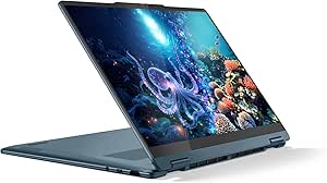 Lenovo Yoga 7 2-in-1 14AKP10 - AI 2-in-1 14'' OLED Laptop (AMD Ryzen AI 5 340, 16GB RAM, 512GB SSD, AMD Radeon 840M Graphic, Windows 11 Home) AZERTY Backlit Keyboard – Tidal Teal - Image 1
