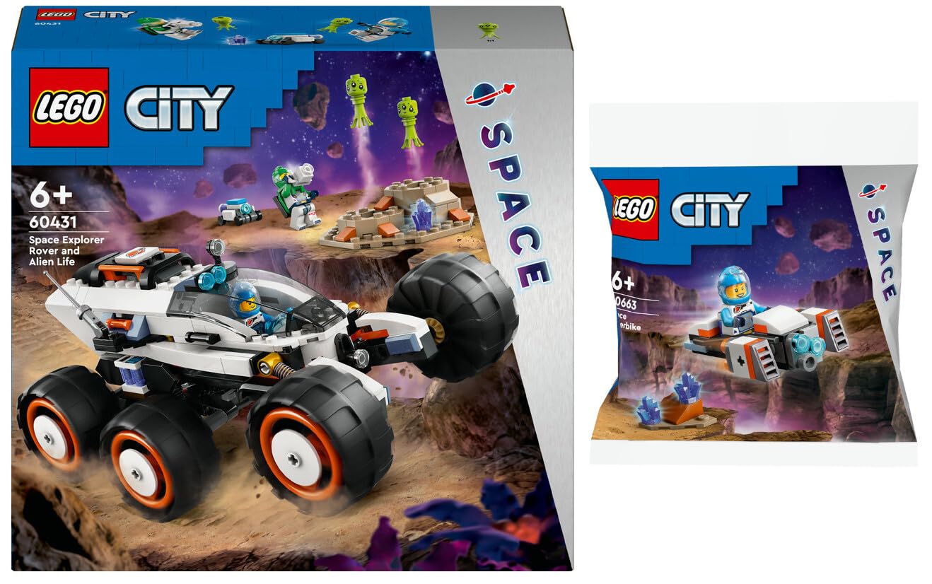 LEGO City 60431 - Space Rover with Alien and Space Hoverbike 30663 - Image 1