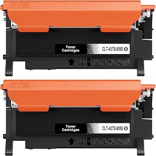 Veson CLT-407 Toner compatible avec Samsung CLT-4072S CLT-409S Noir pour Samsung CLX-3185 Toner CLP-320 CLP-321N CLP-325 CLP-325W CLP-326 CLX-3180 CLX-3186 (2 noirs) - Image 1