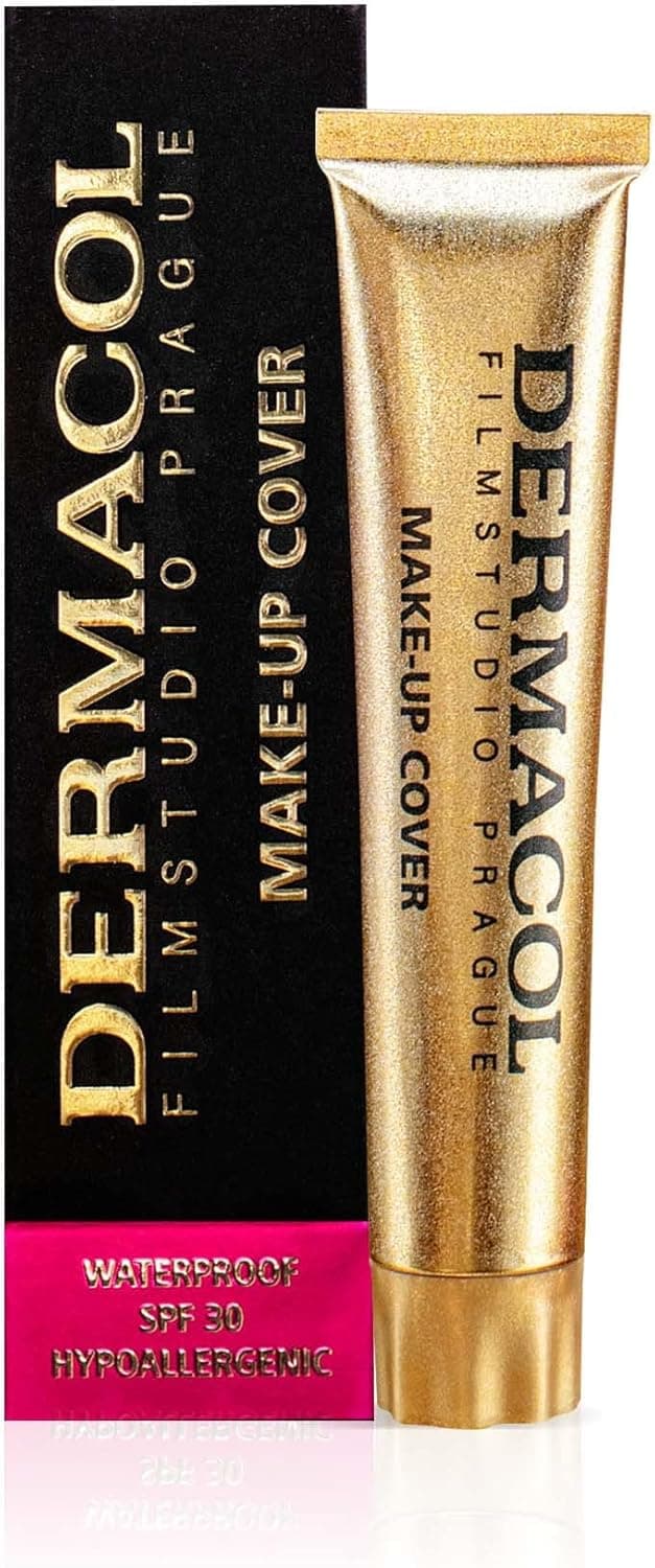 Dermacol Fond de Teint Fondation Couvrante Totale | Base Correctrice Waterproof SPF 30 | Maquillage Liquide | Camouflage de Tatouage, Cicatrices, Acné, Tache de la Peau | 207, 30g