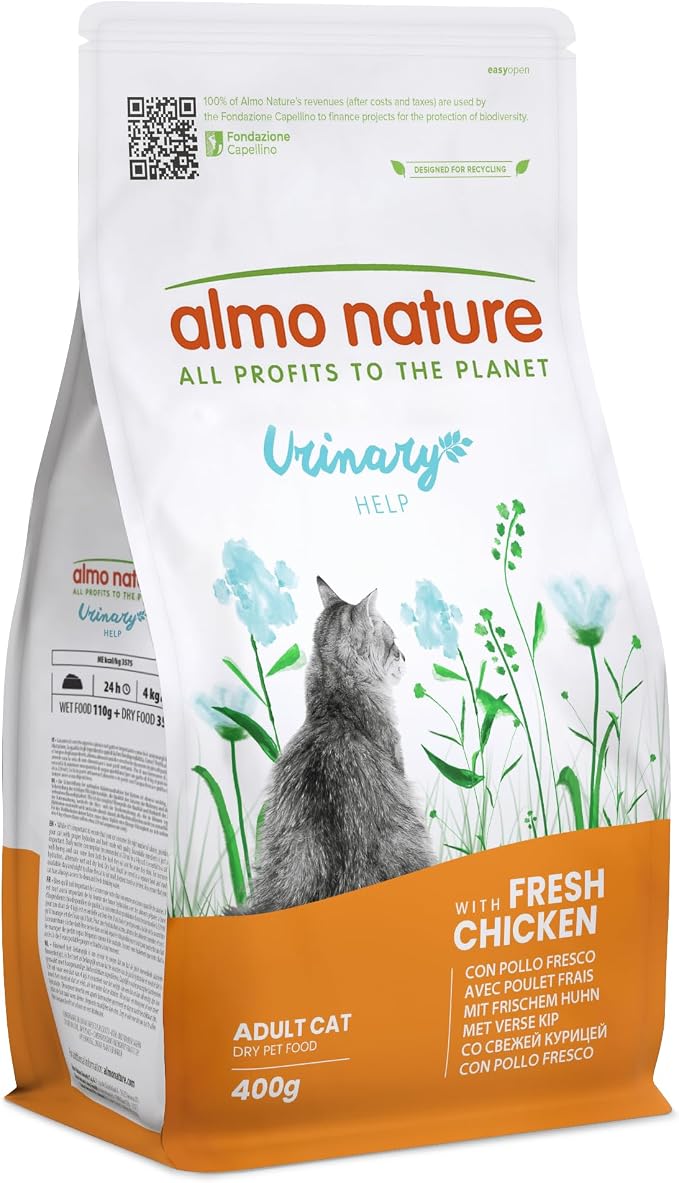 Almo Nature Holistic Functional Urinary Help - Nourriture sèche pour Chats Adultes au Poulet - 400g - Image 1