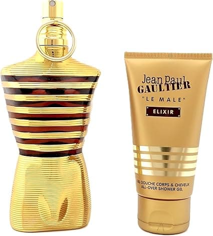 Le Male Elixir by Jean Paul Gaultier for Men - 2 Pc Gift Set 4.2oz Perfume Spray, 2.5oz Shower Gel
