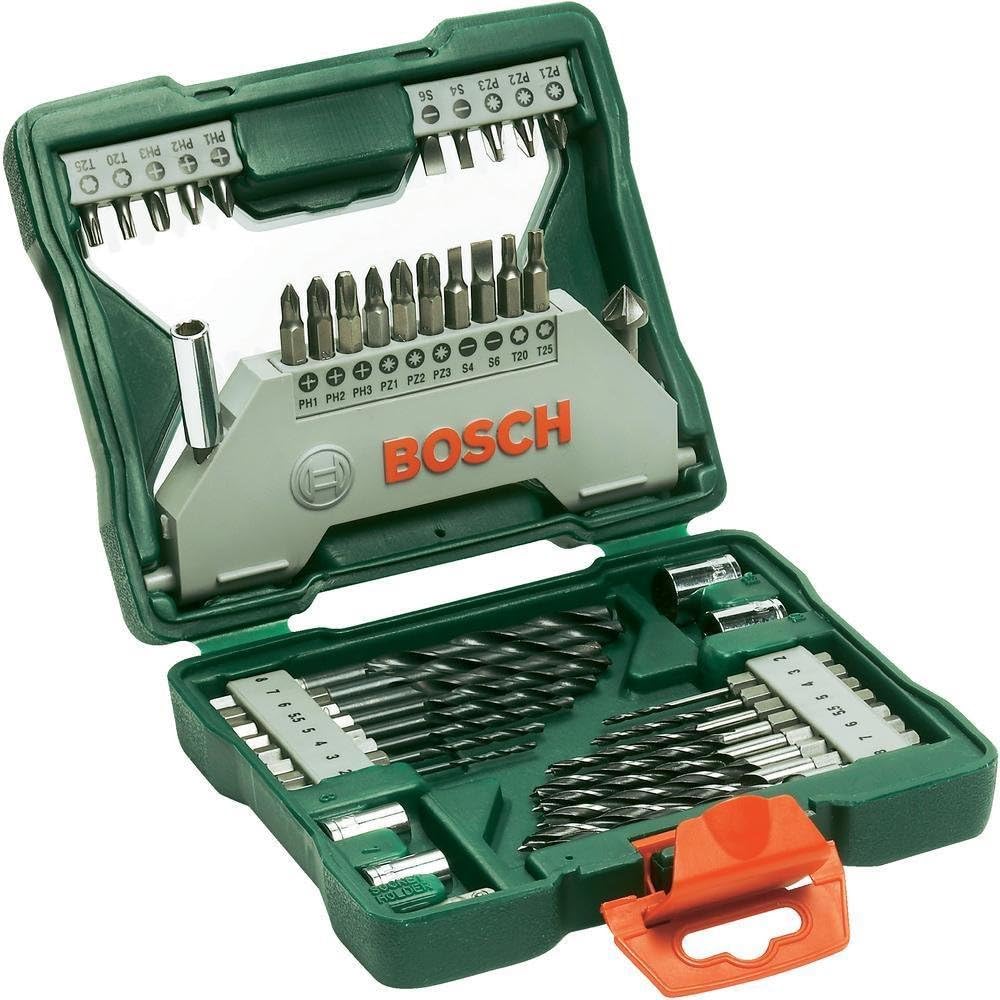 Bosch 43 Piece Titanium X-Line Drill Bit and Screwdriver Set (for Wood, Stone and Metal, Drill Accessories) Black/Grey - Image 1