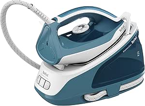 Tefal Steam Generator Express Easy SV6131 | 5.8 bar | Steam boost 350 g/min | Continuous Steam 120 g/min | Calc Clear Technology | Xpress Glide soleplate | Automatic shut-off | Blue/White - Image 1