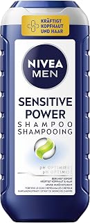 NIVEA MEN Sensitive Power Shampooing apaisant pour homme à l'extrait de graines de chanvre pour usage quotidien 250 ml - Image 1