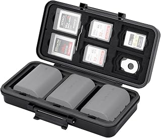 JJC Boîtier de Batterie 3 en 1 pour CF Express Typ B/XQD x6 + CF Express Typ A x5 + SD x6, pour Canon LP-E6 Nikon EN-EL15 Sony NP-FZ100 Fuji. NPW235 x3/AA Battery x6 - Image 1