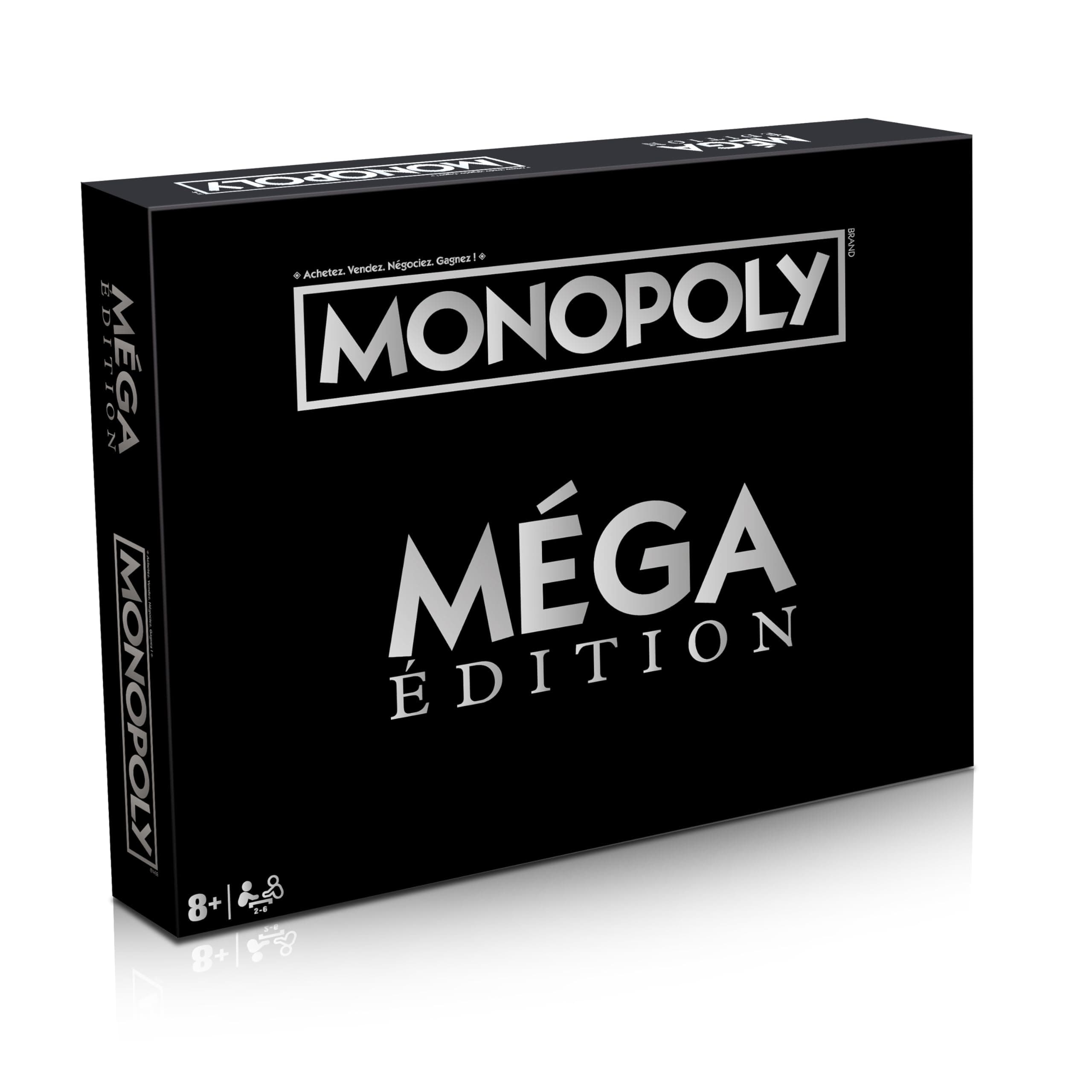 Winning Moves Monopoly Mega - Board Game 8+ - Board Game for 2 to 6 Players - Family Board Games in French