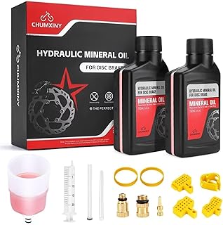 Brake Bleed Kit for Shimano Hydraulic Disc Brakes, Includes 300ML of Iiquide Mineral Brake, Transparent Funnel and Instructions. - Image 1