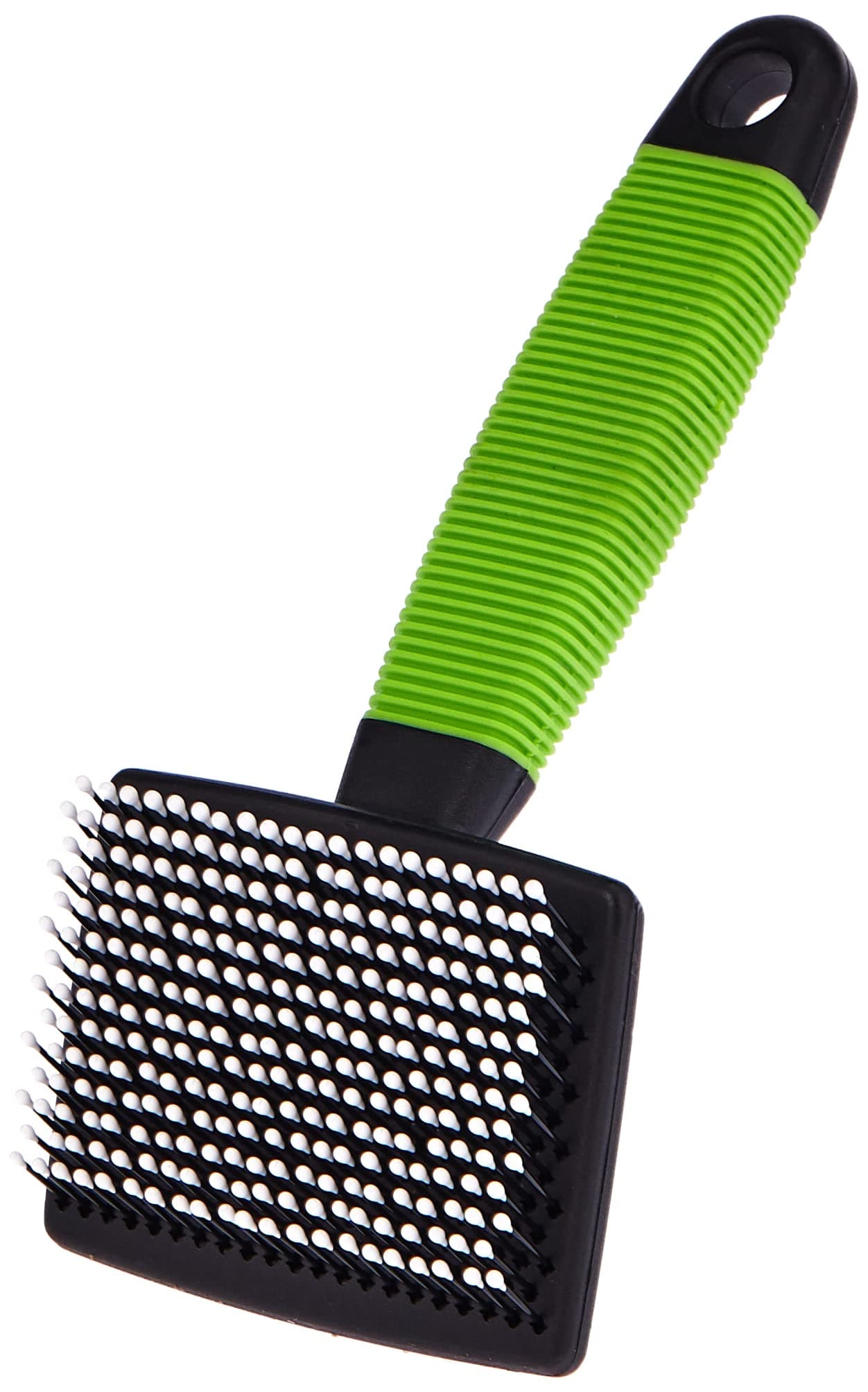 Ferplast Cat Brush - Short Medium & Long Hair - Soft Bristles, Rounded Heads - Ergonomic Soft Grip Handle - Size S, Green