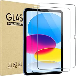 ProCase 2 x Tempered Glass Screen Protector for iPad (A16) 11 Inch 2025, iPad 10th Generation 10.9 Inch 2022, Anti-Scratch, Bubble-Free 0.33 mm Thickness 9H Hardness - Image 1