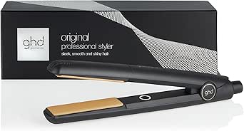 ghd - Lisseur cheveux ghd original - Fer à lisser professionnel (Noir) - Cheveux lisses, doux et brillants, sans chaleur extrême - Lisseur boucleur, design arrondi - Idéal pour tous types de cheveux - Image 1