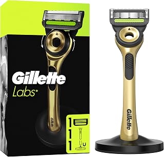 Labs Men's Razor With Champion Gold Exfoliating Bar, Reusable Handle And 1 Refill CartridgeGilletteLabs Has 5 Best Brand Blades, Comfortable Facial Shave - Image 1