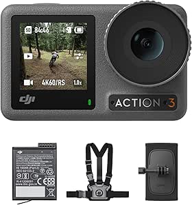 DJI Osmo Action 3 Outdoor Bundle - 4K/120 IPS Action Camera with Chest Strap and Backpack Mount for Hiking and Cycling, FOV Ultra-Large HorizonSteady Cold Resistance - Image 1
