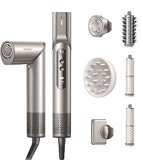 Dazzle Hair Dryer, Interchangeable Tip Hair Dryer With Rotating Attachment For Smoothing, Drying & Styling Combining Intelligent Airflow with Effortless Use