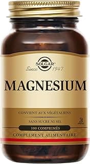 Solgar Magnésium Bisglycinate - Sommeil et Fatigue - Métabolisme énergétique - Vitalité et Energie - Hautement assimilable - Minéral essentiel - Complément Alimentaire - Flacon de 100 comprimés