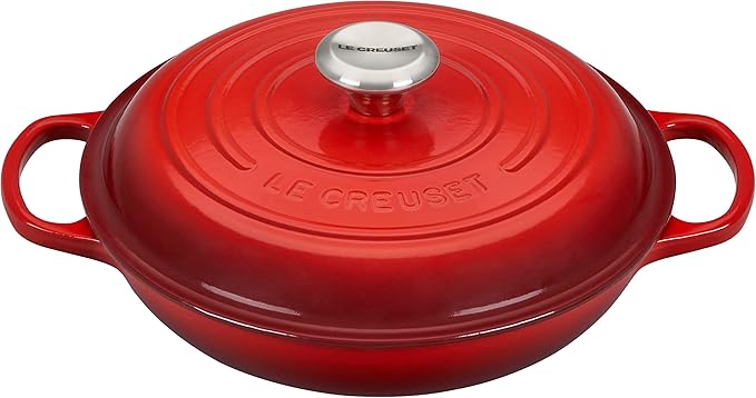 Le Creuset Signature Enamelled Cast Iron Dutch Oven, Round, 26 cm, 2 L, 4.2 kg, Cherry, 21180260602430 - Image 1