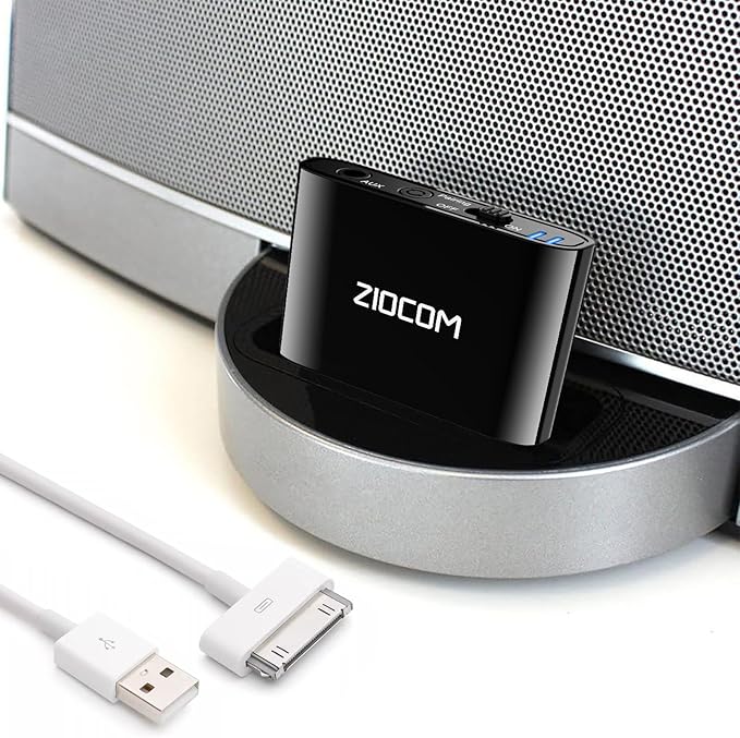 ZIOCOM Bose 30 Pin Bluetooth Adapter for Sounddock and Other Music Docking Stations, Speaker for iPod to 30 Pin, Not for Cars, Motorcycles - Image 1