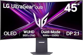 Ultragear 45GX950A-B 45" Gaming Screen - OLED Panel 5K2K WUHD (5120 x 2160), 0.03ms 165Hz, DisplayHDR400 True Black, DCI-P3 98.5% (CIE1976), FreeSync Premium Pro, G-Sync Compatible - Image 1