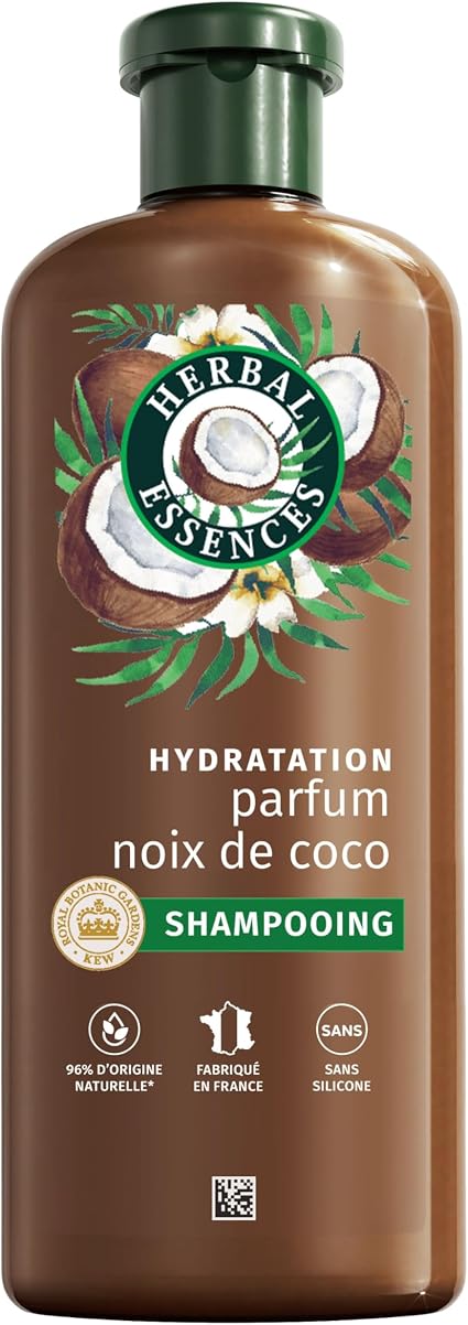 Herbal Essences Hydration Shampoo Coconut Fragrance 250 ml Very Dry Hair, Helps Nourish and Smooth, For Soft Hair, Naturally Derived Ingredients, Silicone-Free, Vegan - Image 1