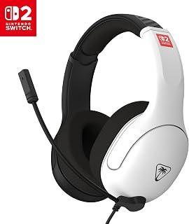 Airlite Fit Noir et Blanc Casque de Gaming Filaire sous Licence Officielle pour Nintendo Switch 2, Nintendo Switch, Lite - Modèle OLED - Image 1