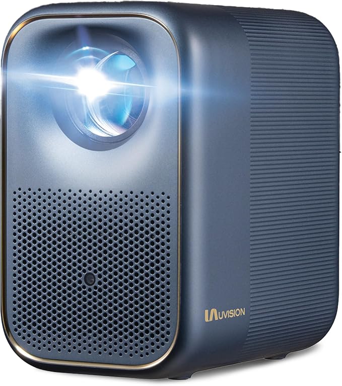 Nouveau projecteur intelligent AllPlay avec Google TV, licence Netflix, Full HD 1080p, WiFi et Bluetooth, mise au point automatique, correction trapézoïdale, audio Dolby, portable avec étui - Image 1
