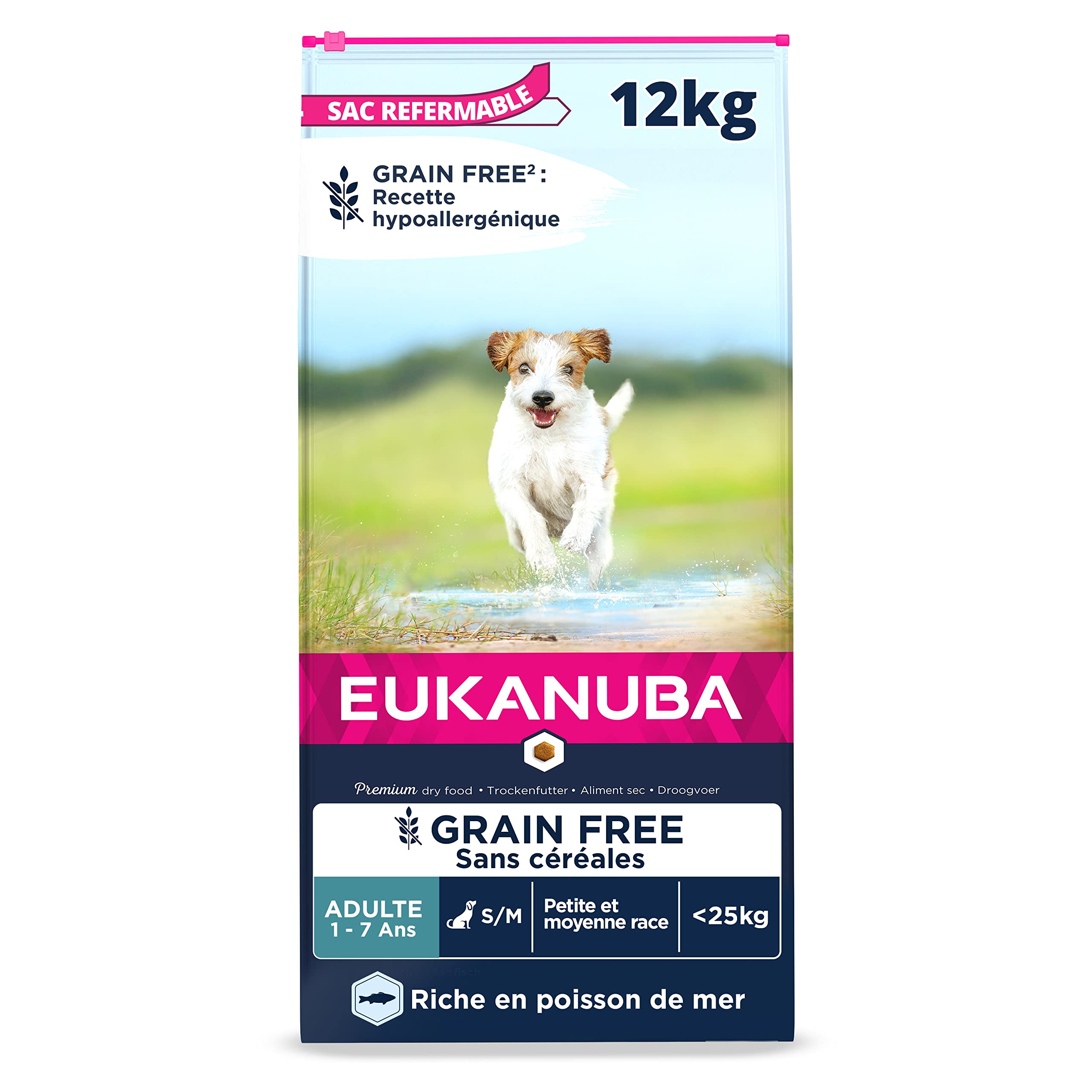 EUKANUBA Grain-Free Adult Small and Medium Breeds Rich in Fish 12 kg - Image 1