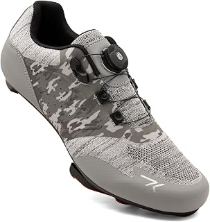 Chaussures de vélo pour Hommes/Femmes Compatibles Peloton,Compatible l'installation Look &SPD SPD-SL Lock Triangle Multicolore EU 45 - Image 1