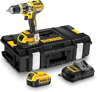 DEWALT - Perceuse Visseuse à Percussion Compact Brushless XR 18V Li-Ion 4Ah - DCD795M2-QW - Perceuse sans Fil avec Coffret TSTAK, 2 Batteries / Chargeur - 2 Vitesses (0-600/2000 tr/min) - 350W - Image 1