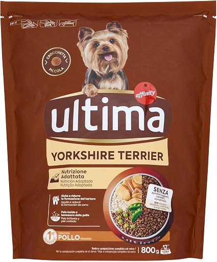 Ultima Chicken & rice croquettes for Yorkshire terrier mini 1-10 kg - The pack of 800g - Image 1