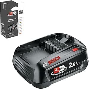 Bosch Replacement Battery 18 Volt (2.5 Ah, Compatible with All Devices in the Bosch Home & Garden 18 Volt Eco System)