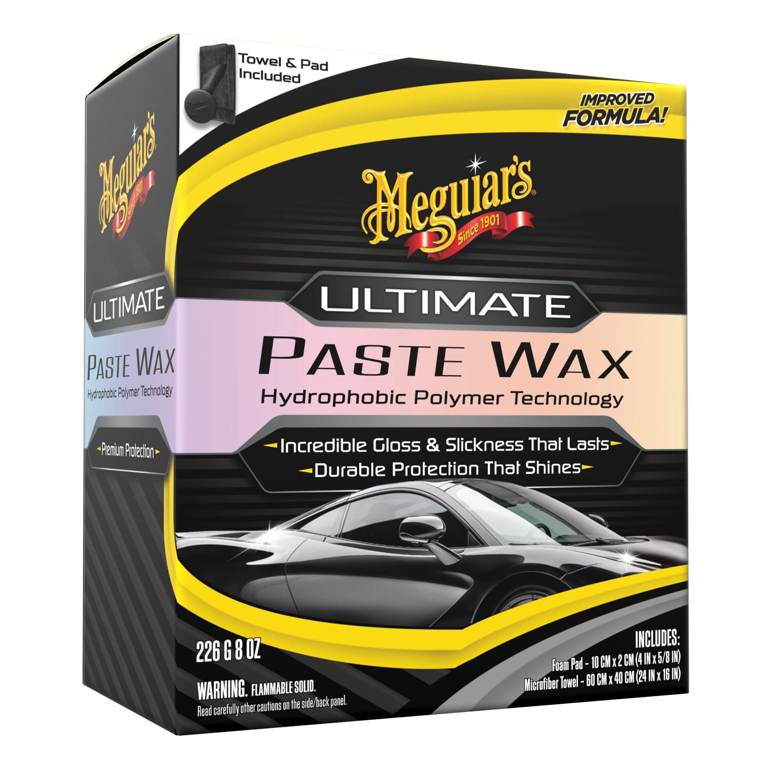 Meguiar's G210608EU Ultimate Paste Polish Wax 227 g, Shine and Paint Protection - Image 1