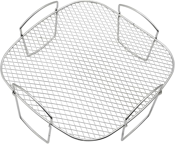 Air Fryer Grill Accessories, Stainless Steel Grill & Steaming Rack for 3.5-5.8QT, Dehydration Rack for Ninja Power Air Fryer (20.5x20.5x9cm) - Image 1