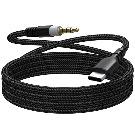 Zosvoses Câble audio USB Type-C vers 3,5 mm Alpha - Mise à niveau Cloud Alpha - Câble jack stéréo - Câble auxiliaire compatible avec les casques de jeu HyperX Kingston Cloud Alpha et Cloud Mix - Noir - Image 1