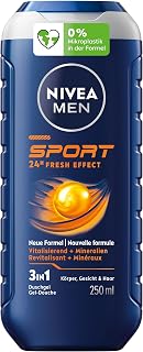 NIVEA MEN Gel douche Sport 24Hfresh Effect 3 en 1 250 ml - Image 1