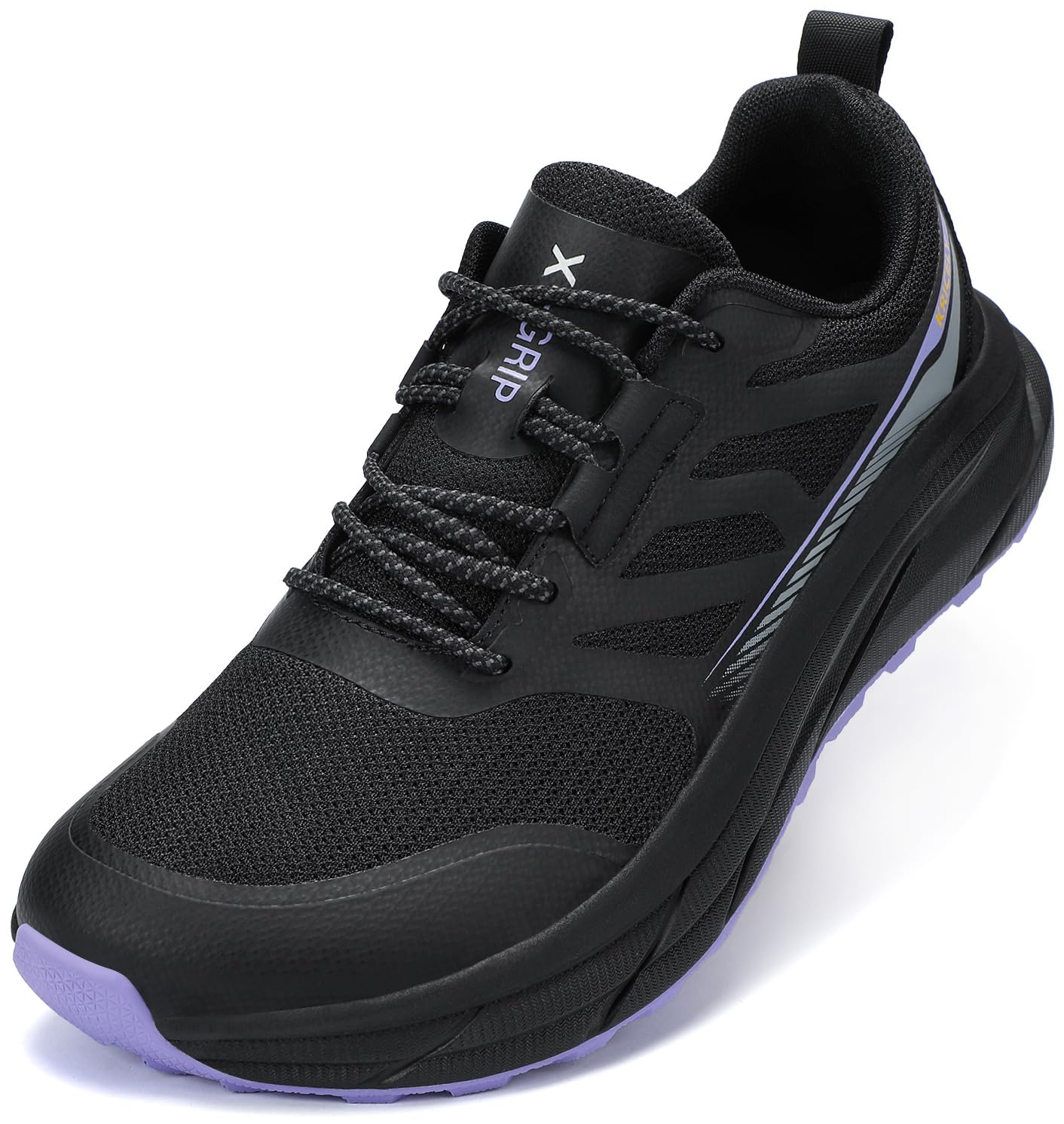Kricely Men's Trail Shoes Wide Head Feet Hiking Running Shoes Breathable Non-Slip Sneakers Walking Running Trekking Sports Lightweight - Image 1