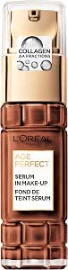 L'Oreal Paris Makeup Serum for Mature Skin, Liquid Foundation SPF 24, For Radiant Complexion, Age Perfect, No. 510 Maroron, 30 ml - Image 1