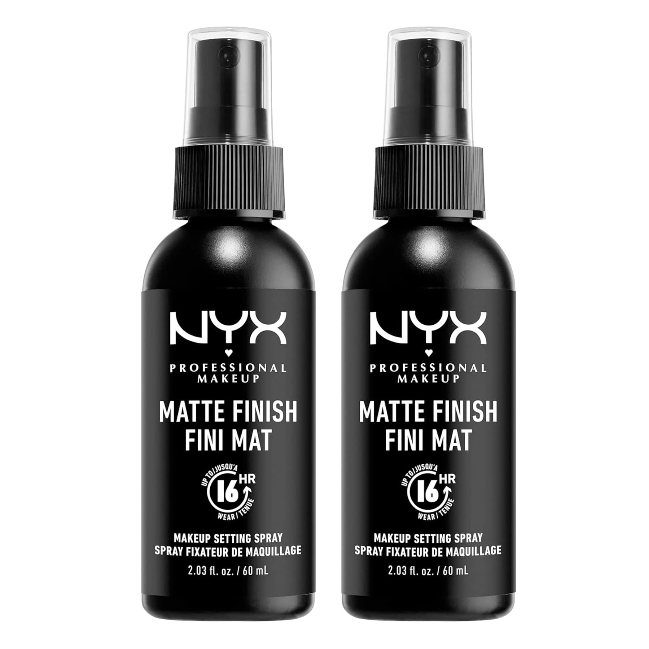 NYX Professional Makeup Dewy Finish Setting Setting Spray, Finishing Spray, Long-Lasting Stay, Matte Finish, Vegan Formula, Pack of 2, Model: Matte - Image 1