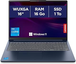 IdeaPad Slim 5 16IRH10 – 16 Inch WUXGA Laptop (Intel Core i5-13420H, 16GB RAM, 1TB SSD, Intel UHD Graphics, Windows 11 Home) French AZERTY Keyboard – Blue - Image 1