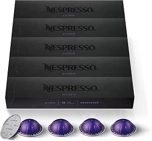 Nespresso Vertuo – Bundle of 50 Altissio Coffee Capsules – Intensity 9 – For Espresso 40 ml – (5 Packs of 10) - Image 1