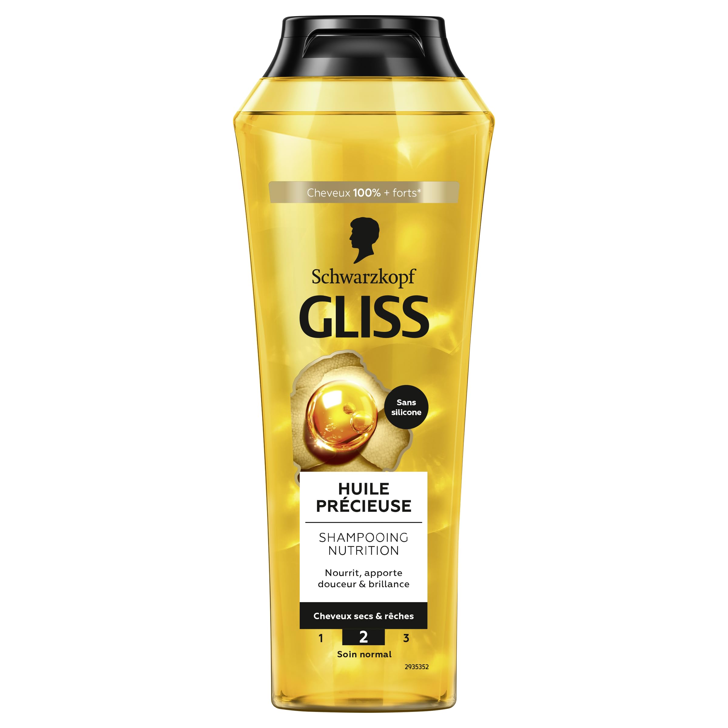 GLISS - Schwarzkopf - Nutrition Shampoo - Precious Oil - Silicone-Free - Nourishes - Provides Softness & Shine - Dry & Coarse Hair - 100% Stronger Hair - Normal Care - 250ml - Image 1