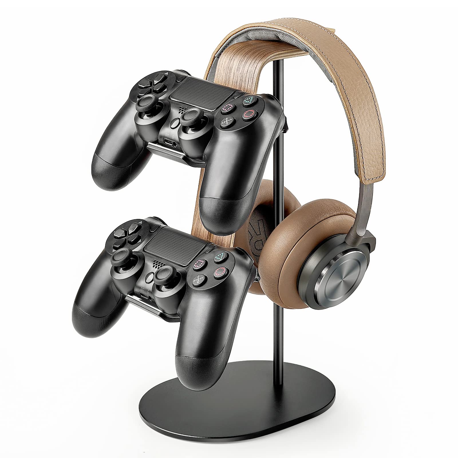 Support de Manette et de Casque, en Aluminium et Bois, pour PS5, PS4, Xbox One, Nintendo Switch, Accessoires de Jeu de Bureau universels - Image 1