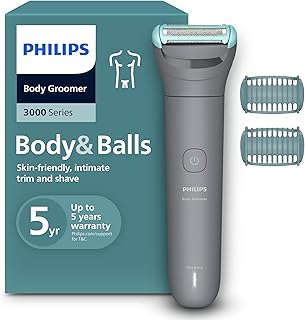 Philips Bodygroom série 3000 - Tondeuse pour hommes avec Triple protection, taille des poils et rasage des zones intimes, rasage de près qui respecte la peau, 100% étanche, autonomie 80 min, BG3480/15 - Image 1