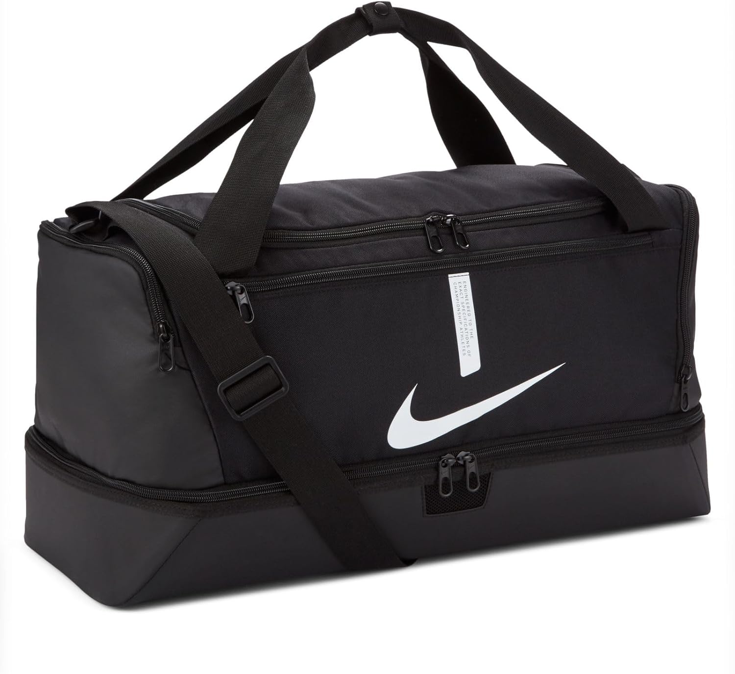 Nike, Academy Team, Football Duffel Bag Black/Black/White - Image 1
