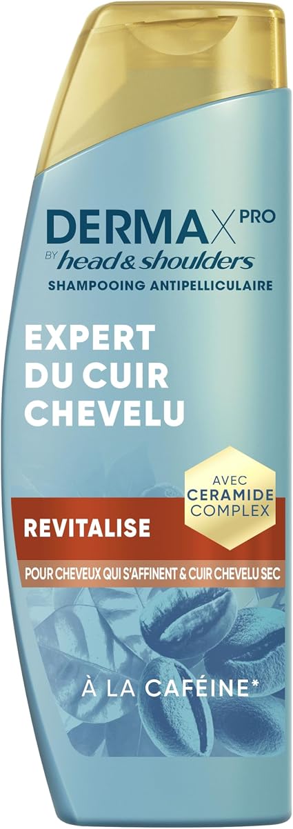 Head & Shoulders DermaXPro Revitalises Anti-Dandruff Shampoo 250ml with Caffeine and Ceramic Complex, Moisturizes Dry Scalp and Fine Hair, Helps Strengthen the Skin Barrier - Image 1
