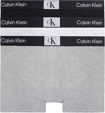 Calvin Klein Men's Trunk, Multicoloured (Black, White, Grey Heather), M - Image 1