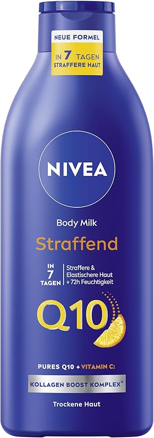 NIVEA Q10 Firming Body Lotion for Firmer Skin and Better Elasticity in 7 Days, Body Cream with Pure Q10, Vitamin C and Pleasant Orange Scent (400ml) - Image 1