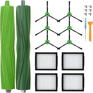 12 Pieces Replacement Parts for iRobot Roomba I Series i1 i1+ i3 i3+ i4 i4+ i5 i5+ i6 i6+ i7 i7+ i8 i8+, E Series e5 e6 J Series j5 j6 j7 j8 j9 j5+ j6+ j7+ j8+ j9+(Not for the Combo Jr. 7+/j9+) - Image 1