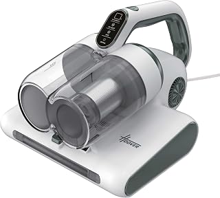 Hoover HMC510UV Aspirateur à Main Spécial Matelas, Canapés, Tissus, Puissant, Lampe UV Antiacariens, Antibactérien, Anti allergène, Détecteur de Poussière Séchage, Ecran LED, Léger, Blanc Gris - Image 1