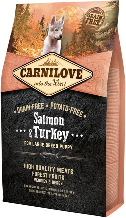 CARNILOVE Salmon & Turkey Large Breed Puppy 12kg Puppy Salmon, Turkey